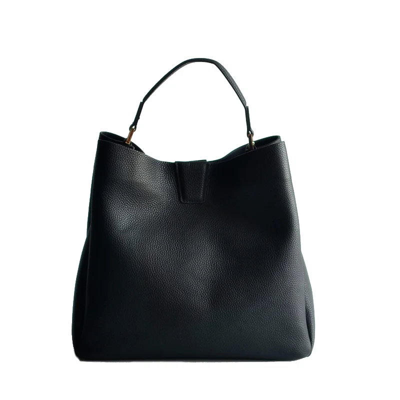 Кожаная женская сумка вместительная кожаная тоут через плечо|Клатч-кошелек| |