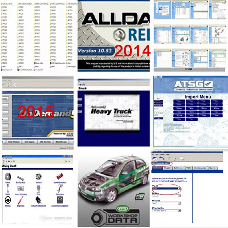 V10.53 alldata mit // chell OD5 2015v программное обеспечение для ремонта автомобиля все данные +