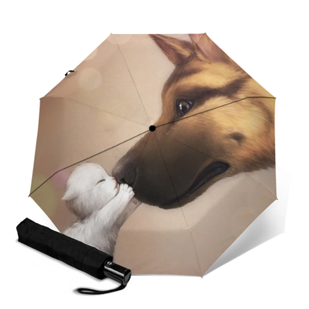 Зонт складной женский Автоматический с 8 ребрами от солнца и дождя|Зонтики| |