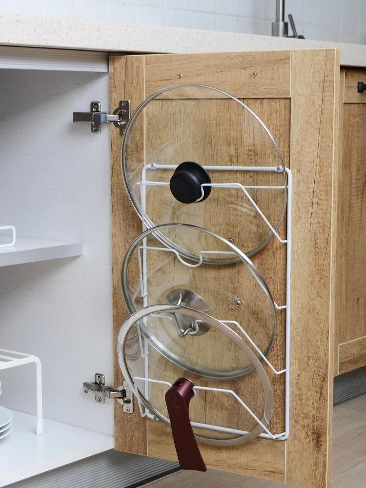 

MOM'S HAND Kitchen Tool 4 Layer Anti-fall Metal Drying Pan Pot Rack Cover Lid Rest Stand Spoon Holder