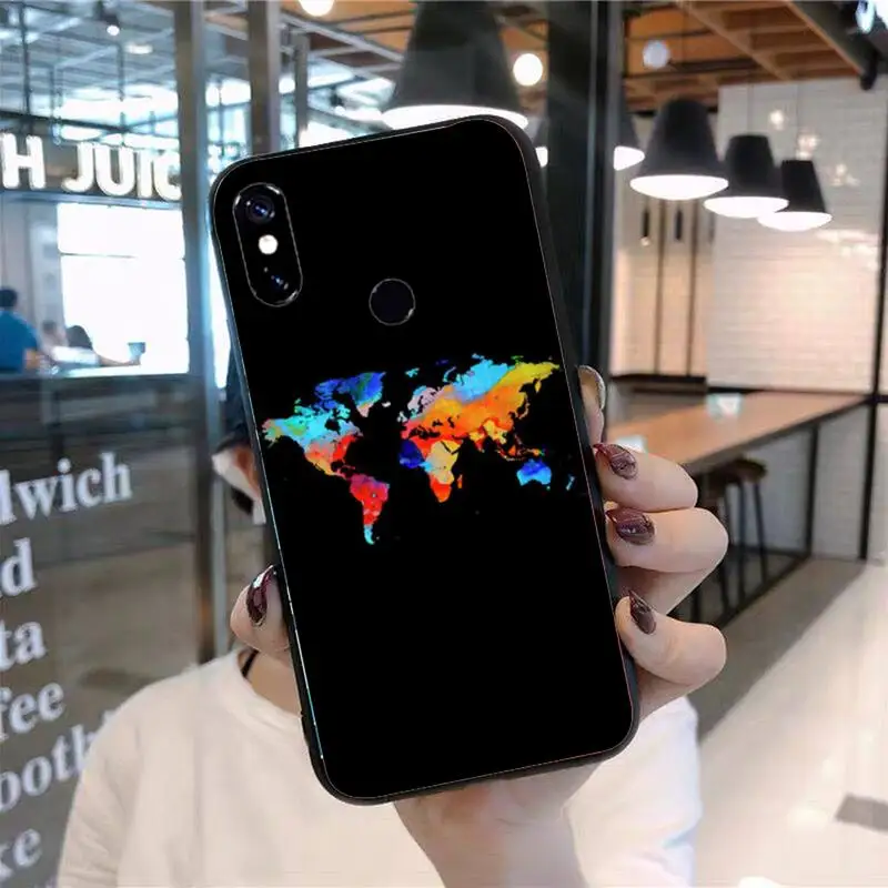 

World Map Travel Phone Case For Xiaomi Redmi 7 8 9t 9se k20 mi8 max3 lite 9 note 9s 10 pro
