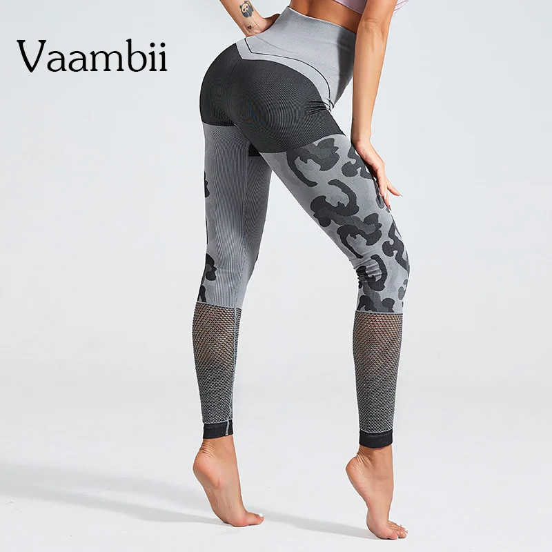 

Камуфляжные леггинсы для тренировок, штаны для йоги с высокой талией, женские сетчатые колготки, бесшовные леггинсы, спортивные женские лег...
