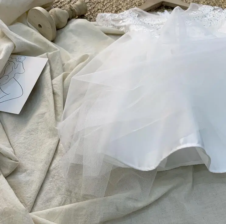 Новинка 2020 года детские кружевные сетчатые весенние платья с бусинами