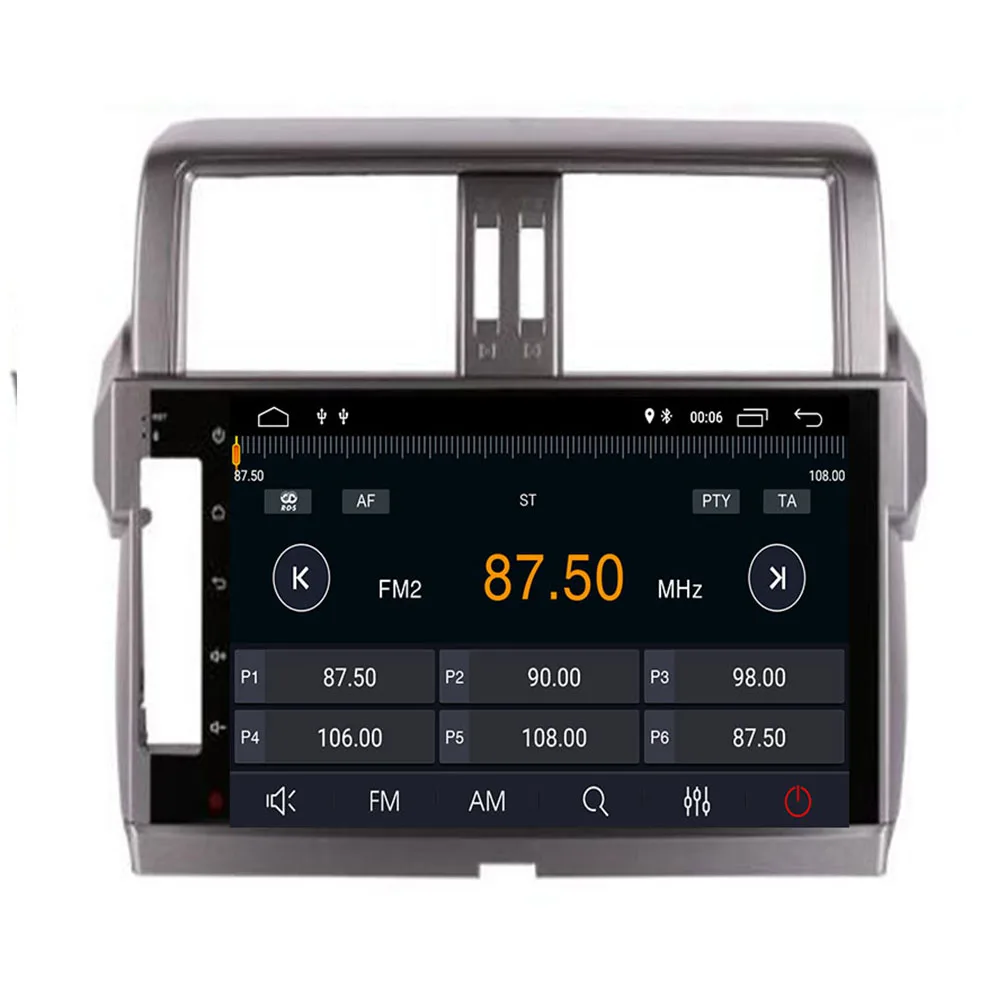 

Емкостный экран HD 1024*600 IPS, монитор gps, для автомобиля дюйма, видео, музыка, стерео, Android 10, 8 ядер, для Toyota Land Cruiser Prado 150, 2014 +