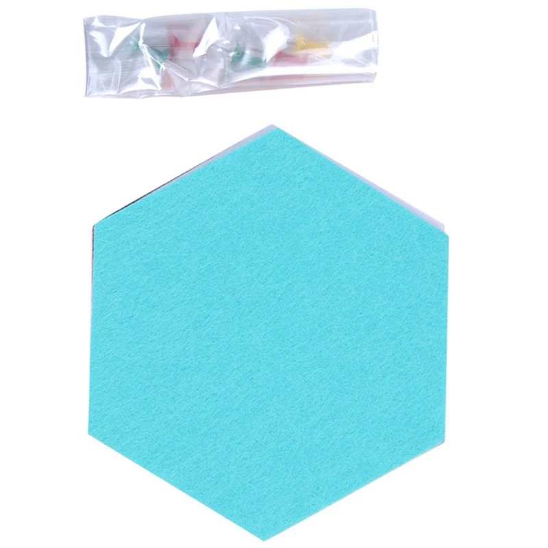 JEYL Set Of 6 Hexagon Felt Pin Board Self Adhesive Bulletin Memo Photo Cork Boards Colorful Foam Wall Decorative Tiles With Pu | Дом и сад