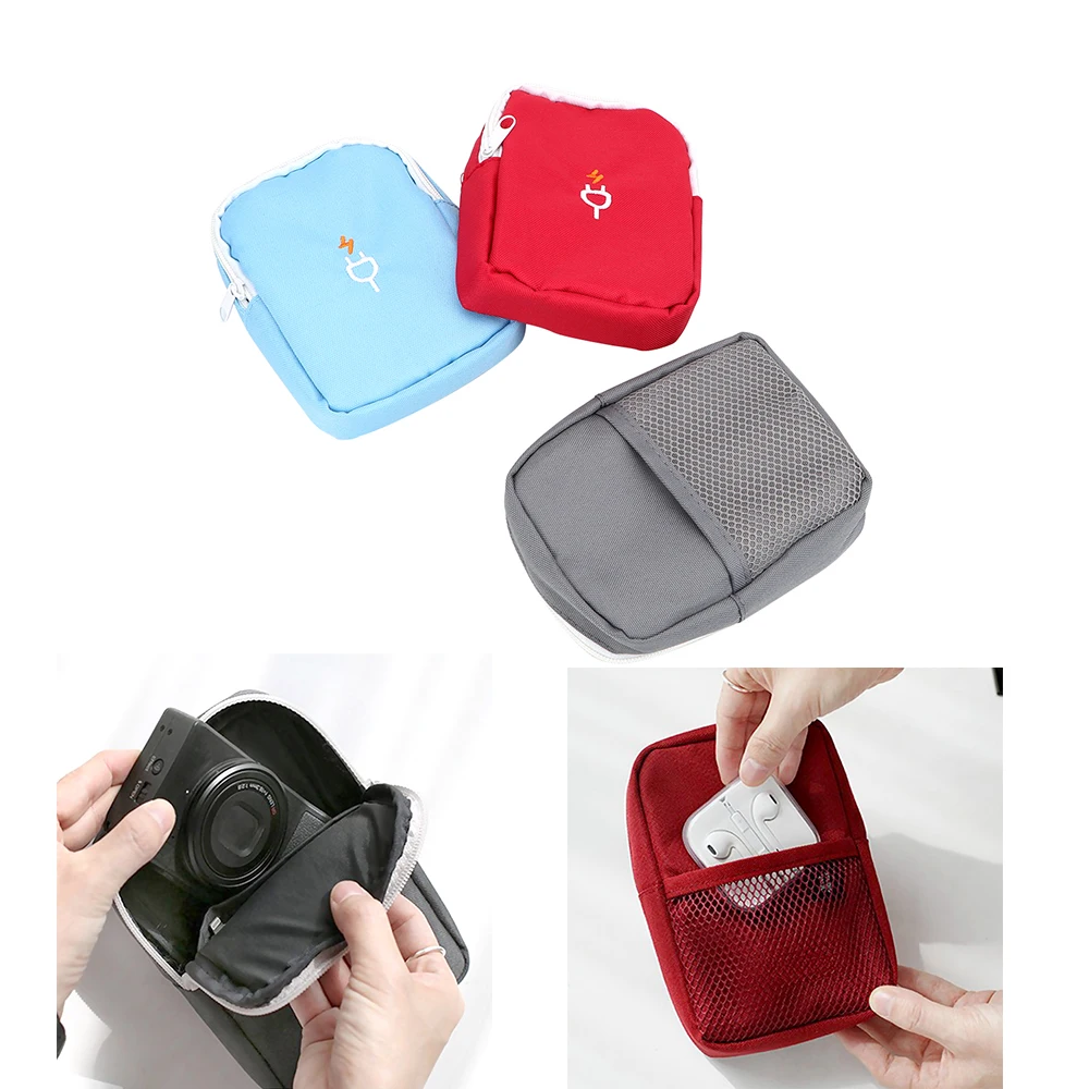 Дорожная сумка-Органайзер на молнии для различных USB-кабелей Портативная сумка