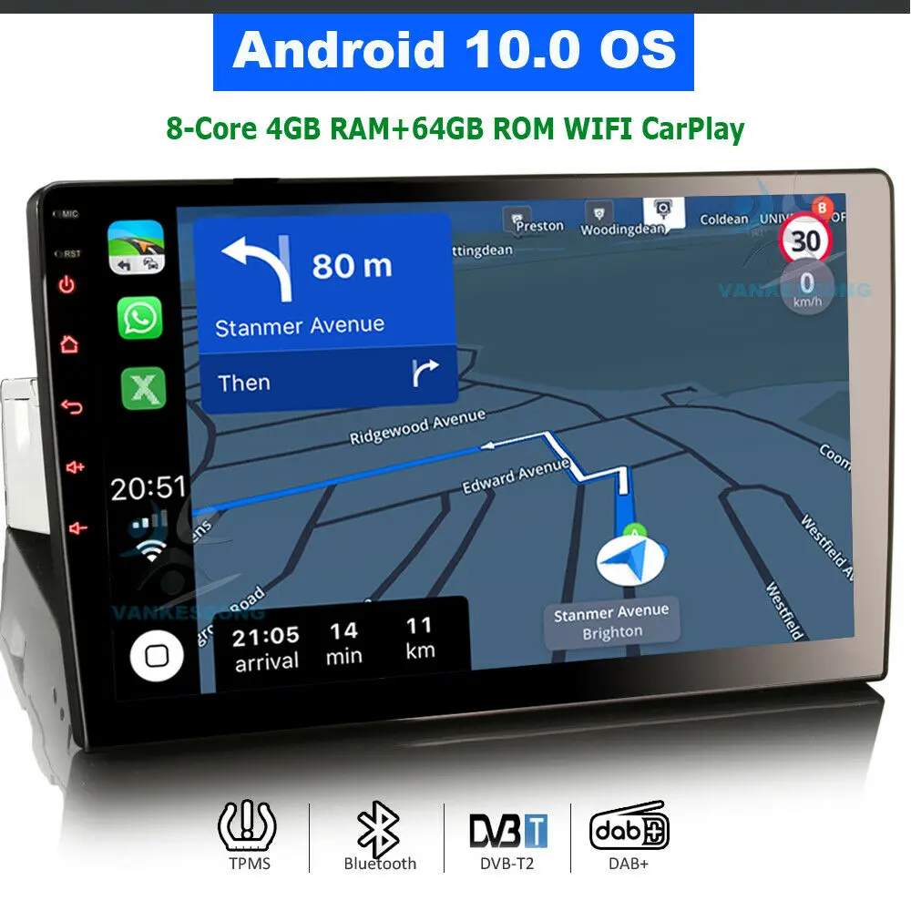 Автомобильное радио carplay Mulitmedia 10 1 дюймов Android 0 стерео DAB DVR GPS СБ Navi USB Bluetooth DSP
