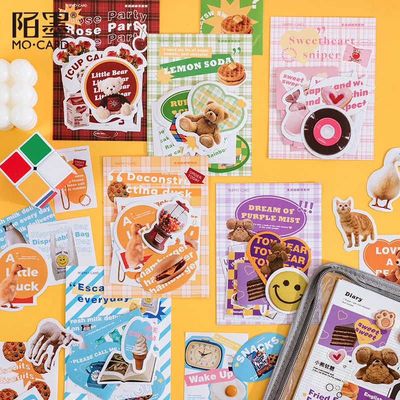 24Pcs Life Book Series Cute Animal Stickers Scrapbooking Decorative Sticker Korean DIY Diary Album Stick Label Kawaii Stationery |