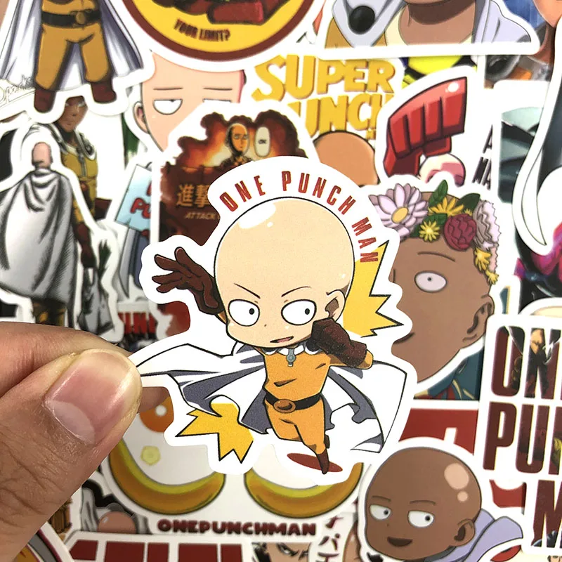 50 шт./компл. ONE PUNCH-MAN аниме-наклейки для багажа ноутбука ноутбук электроger электроскутер Автомобиль Велосипед мультфильм наклейки