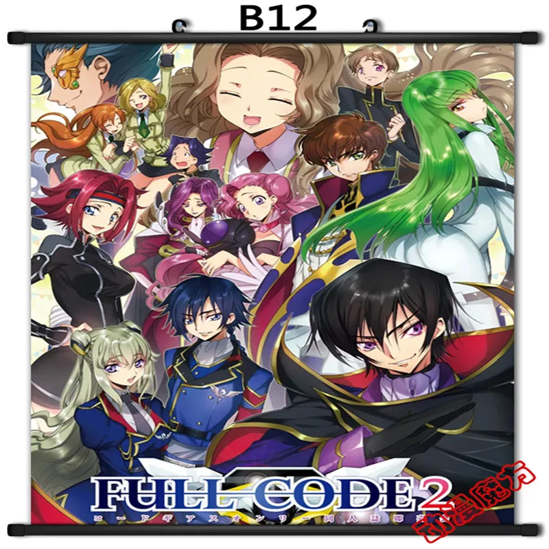 September update Anime Code Geass: Lelouch of the Rebellion Nunnally &amp Koneria Euphemia C.C. Home Decor Wall Scroll Poster | Дом и сад