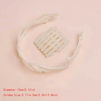 new fashion folding headband metal bands glitter rhinestone hair accessories for women party performance vintage head hoop 2021