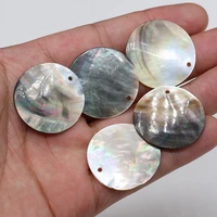 5pcs natural round shell charms pendants for jewelry making diy necklace earring women girls gift