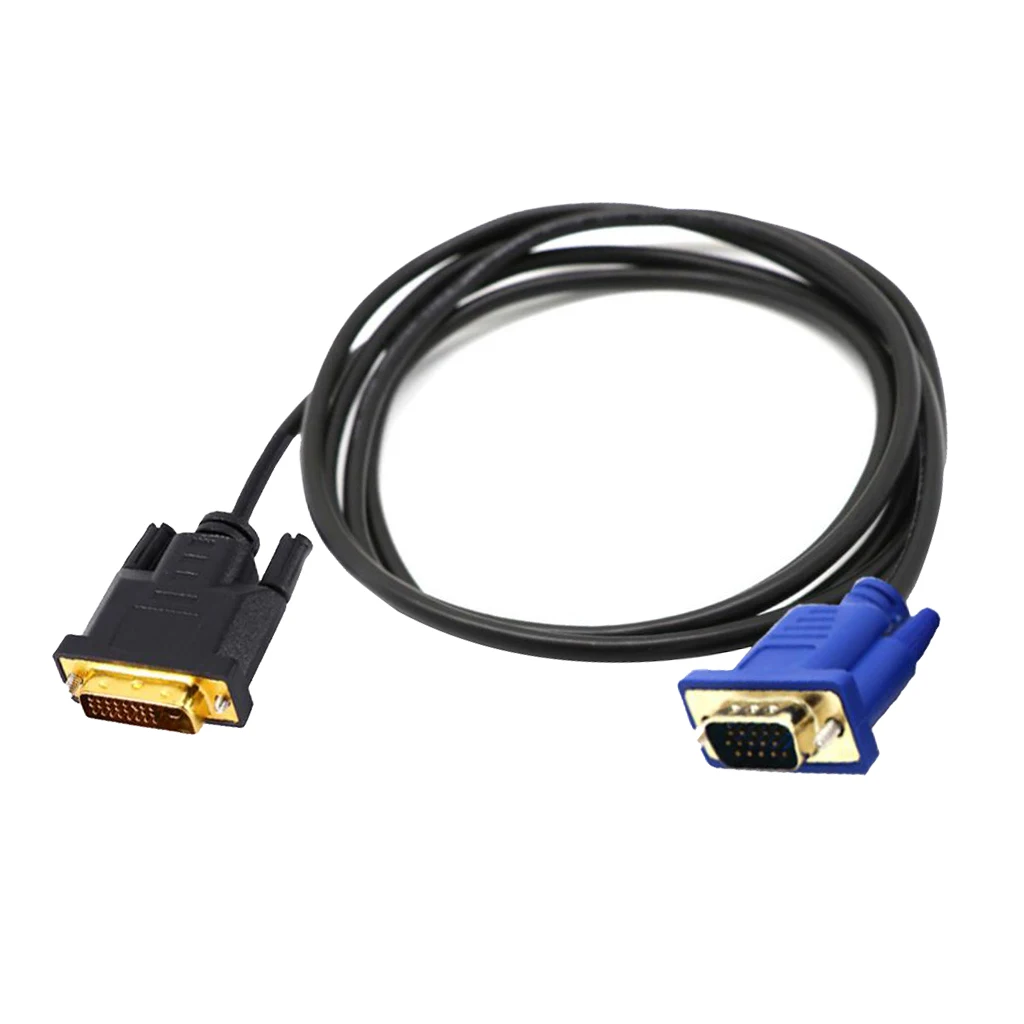 Двойное соединение DVI-I DVI к VGA D-Sub видео адаптер кабель конвертер