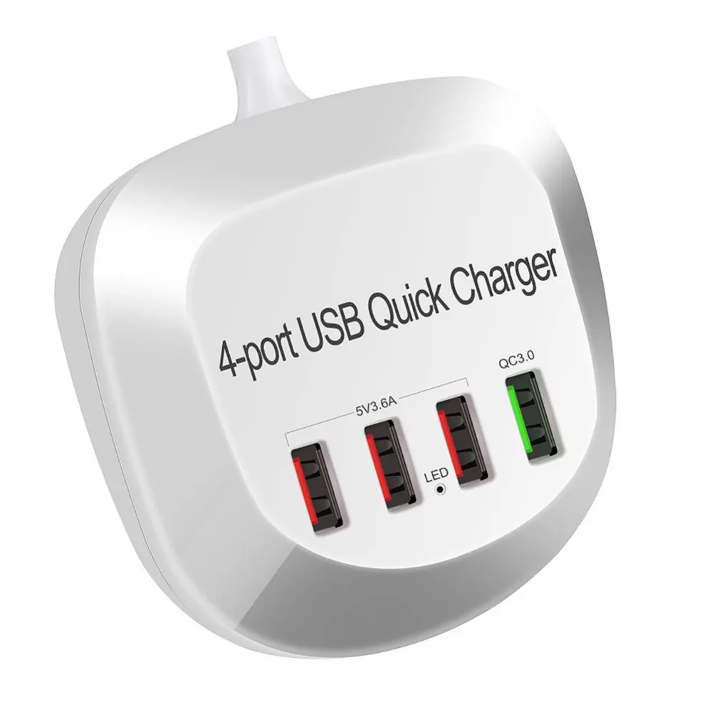 

Зарядное устройство с 4 USB-портами и поддержкой быстрой зарядки