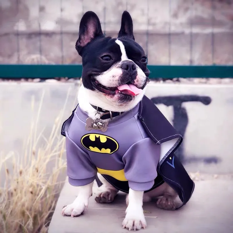 Одежда для косплея супергероев французского бульдога забавная милая собака