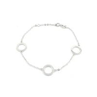 simple design real 925 sterling bracelets round charms minimalist link bracelet for women office lady fine jewelry wear