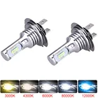 Новая одежда для маленькой девочки 2 шт H4 H11 H7 светодиодными кристаллами CSP для автомобильных фар источник Автомобильные светодиодные противотуманные фары дальнего света белый 6000K лампа автомобиля Противотуманные огни Автомобильные аксессуары