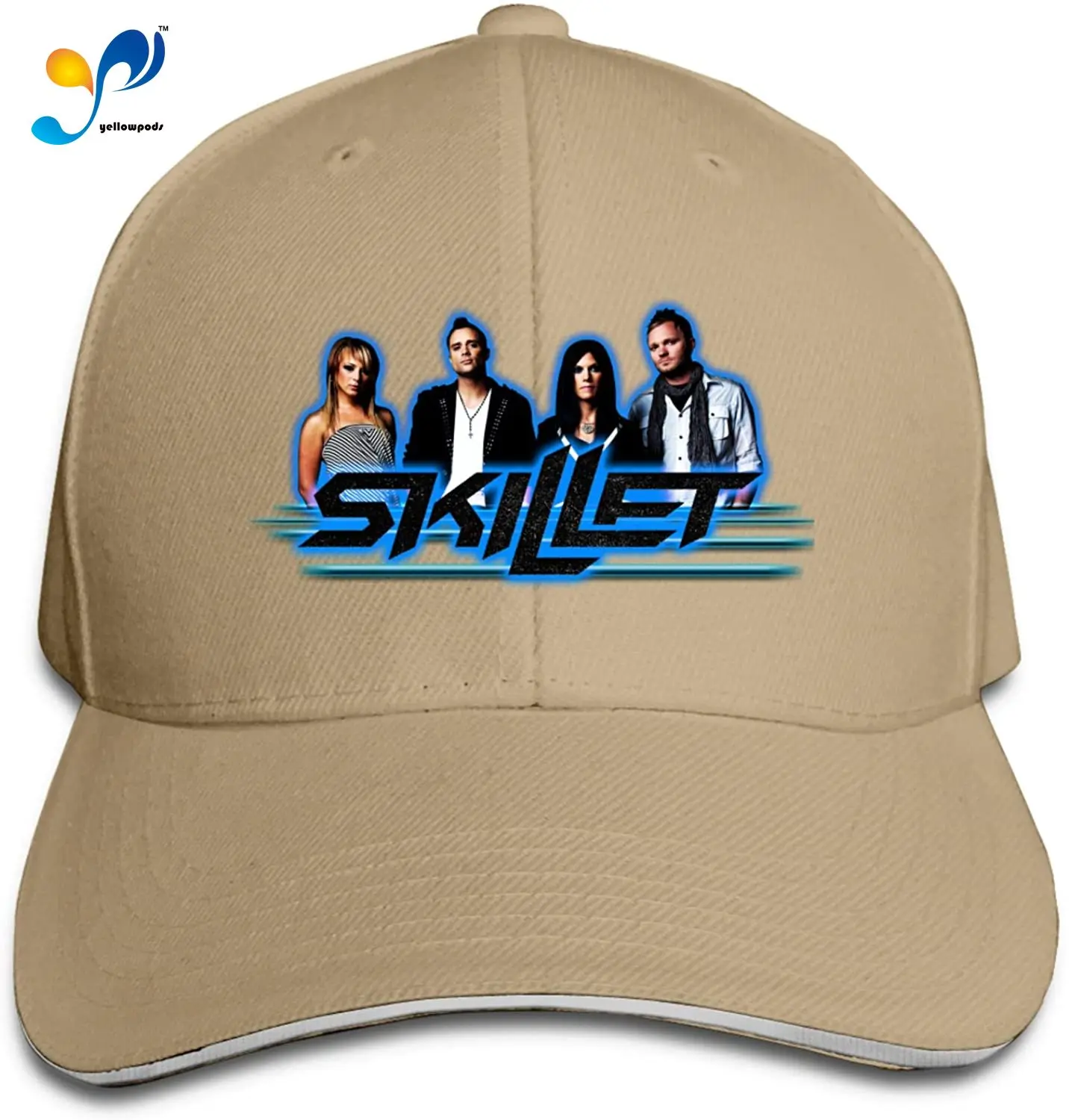 

Unisex Skillet Band Baseball Cap Adjustable Peaked Sandwich Cap Trucker Dad Hats