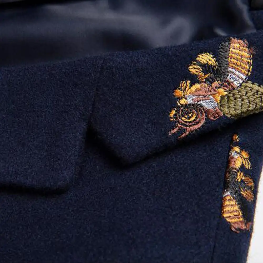 Bees Blazer Men Fashion Wedding Prom Blazers Single button For Male Stylish Suit Jacket 6XL EM206 | Мужская одежда