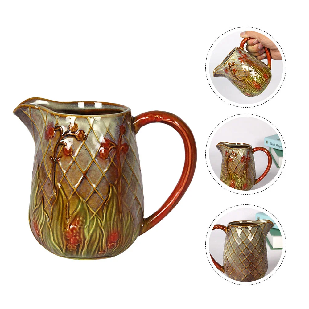 

1 шт. керамическая ваза, настольный цветочный горшок, цветочная композиция, горшок, ваза в стиле ретро