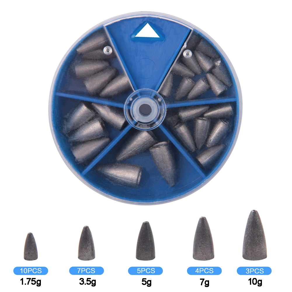 29Pcs Sinker Shaddock 29 шт./кор. рыболовные грузила свинцовая пуля червь Вес грузило для бас рыболовное грузило приманка аксессуар - Цвет: 29Pcs Sinker