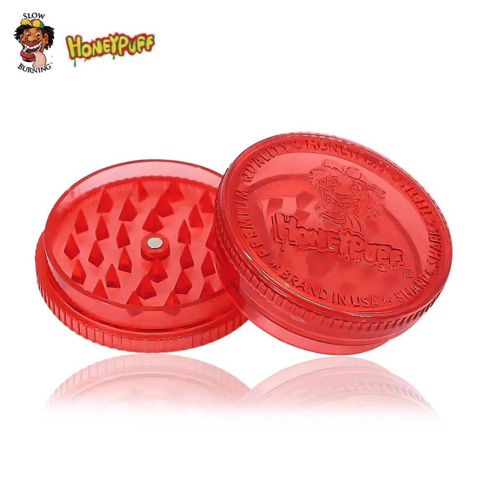 Двухслойная пластиковая табачная шлифовальная машина HONEYPUFF 60 мм с зубцами акулы