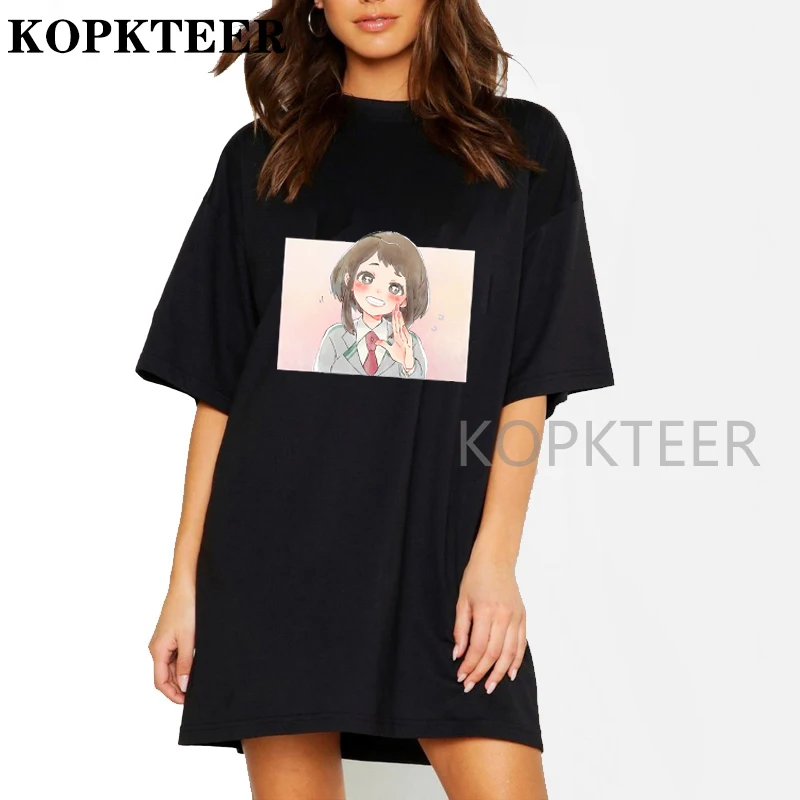 

New Women Dress T-shirt Anime my hero academia todoroki shoto T-shirt Dresses Summer Fashion Casual Vintage Female Top For Women
