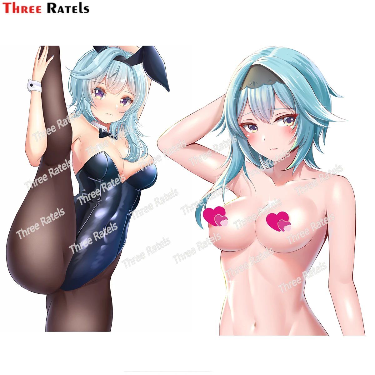 

Three Ratels H18 Sexy Anime Stickers Eula Genshin Impact Without mosaic For Laptop Luggage Skateboard Decoration Decals