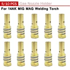 Держатель газового сопла 14AK с пружиной сопла для сварофонарь MIGMAG, держатель контактного наконечника для Binzel MB-14AK сварочного пистолета