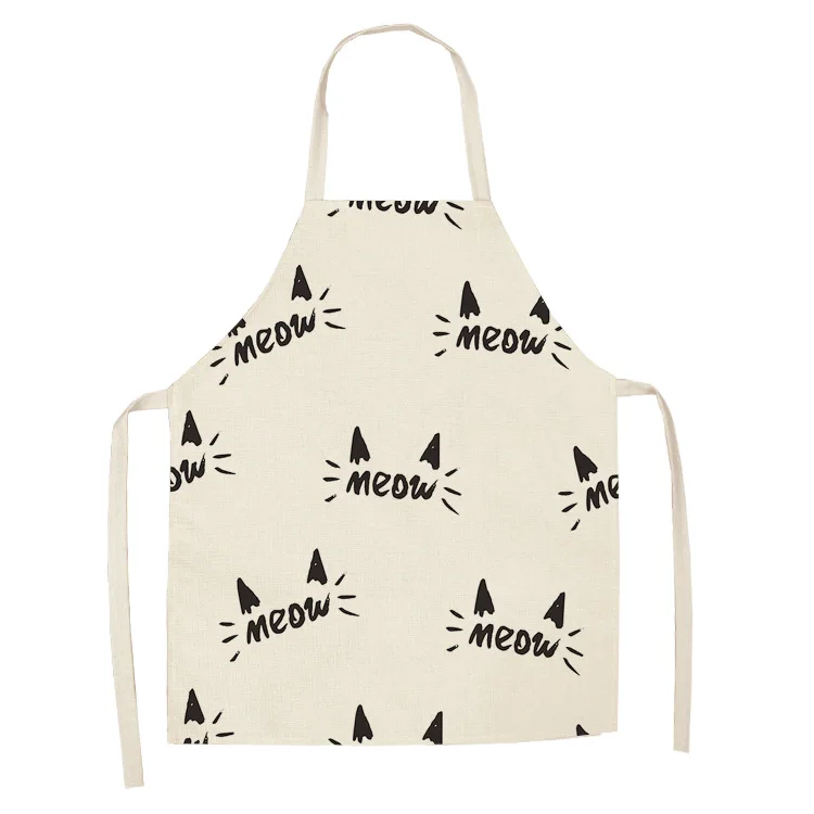 1 шт. кухонный фартук смешная собака бульдог кошка без рукавов хлопковые льняные