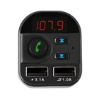 FM передатчик Bluetooth автомобильный беспроводной FM передатчик MP3 радио адаптер с 3,1 а двойным USB быстрое зарядное устройство