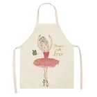 Детский фартук с мультяшным розовым рисунком для девочек, настраиваемый фартук, домашняя уборка, для дома и кухни, фартук для детей