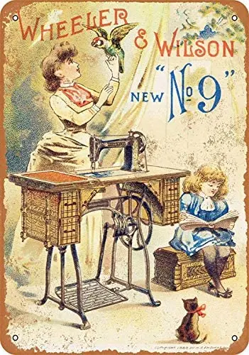 

Metal Sign - Wheeler & Wilson Sewing Machines - Vintage Decorative Tin Sign