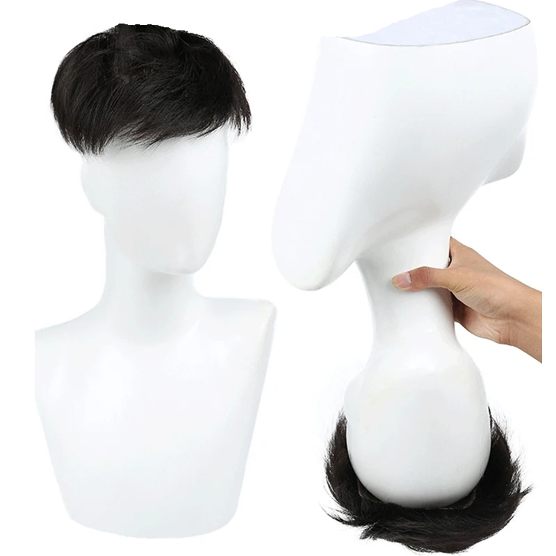 Top Piece Closure Toupee Straight Synthetic Protein silk Hair Hand-made Natural Black Topper Hairpiece | Шиньоны и парики