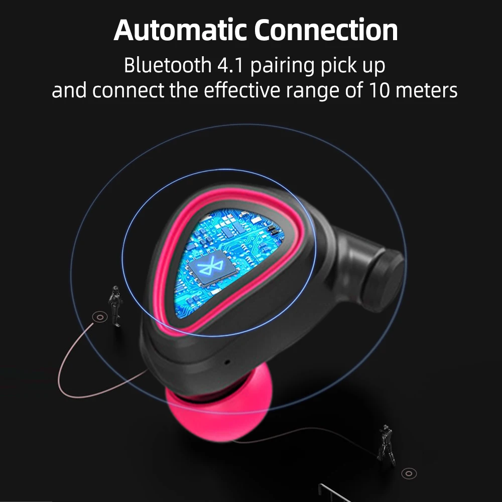 Новые спортивные беспроводные наушники, наушники Bluetooth 4,1, стерео наушники с шумоподавлением и зарядным устройством для бега, Android PC