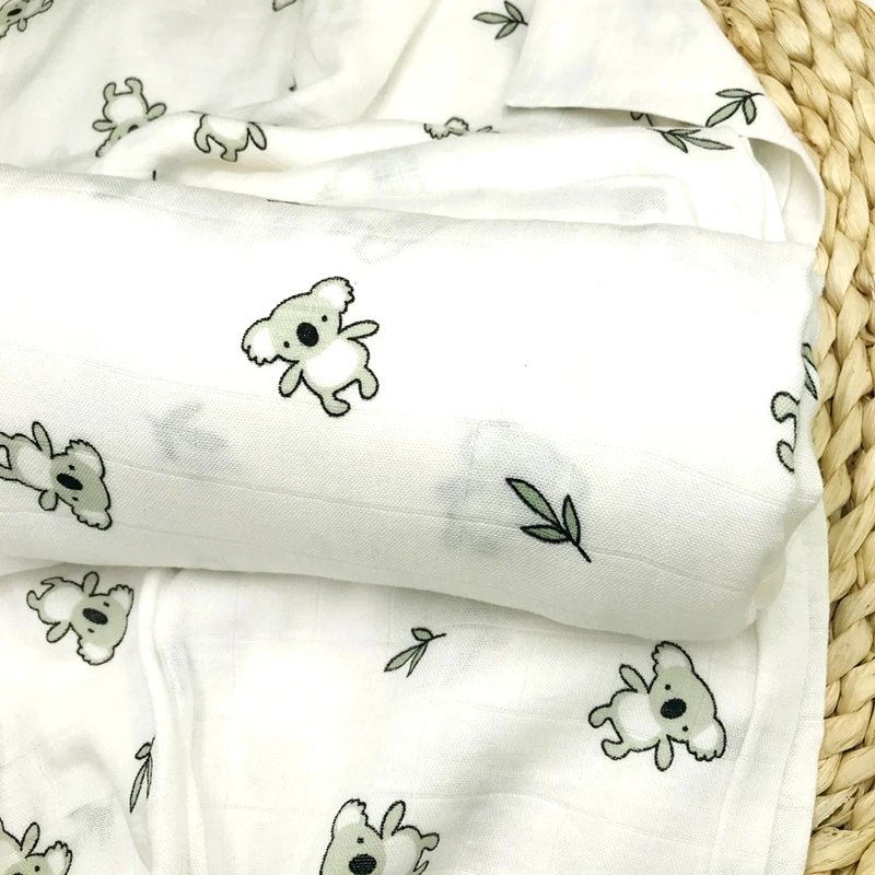 Ins/Популярная одежда коала 100% бамбуковое волокно муслин детское одеяло муслин пеленки мягкие новорожденных одеяла для новорожденных, спаль...