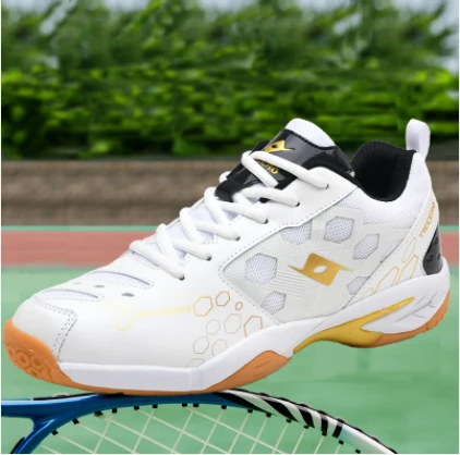 Мужские легкие кроссовки для бадминтона сетчатые с резиновой подошвой удобная