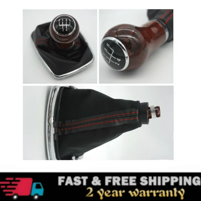 Деревянная зернистая 5 скоростная рукоятка для рычага переключения передач