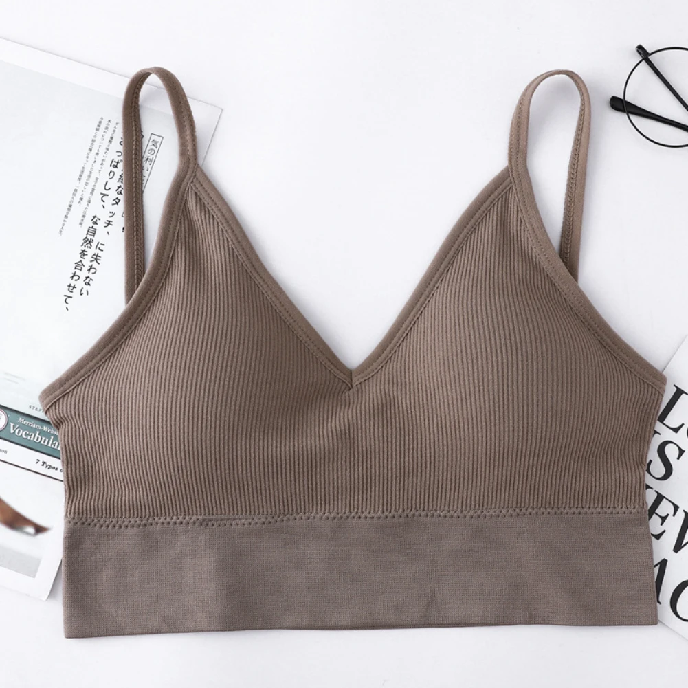 Модный сексуальный женский Мягкий однотонный бюстгальтер с v образным вырезом и u