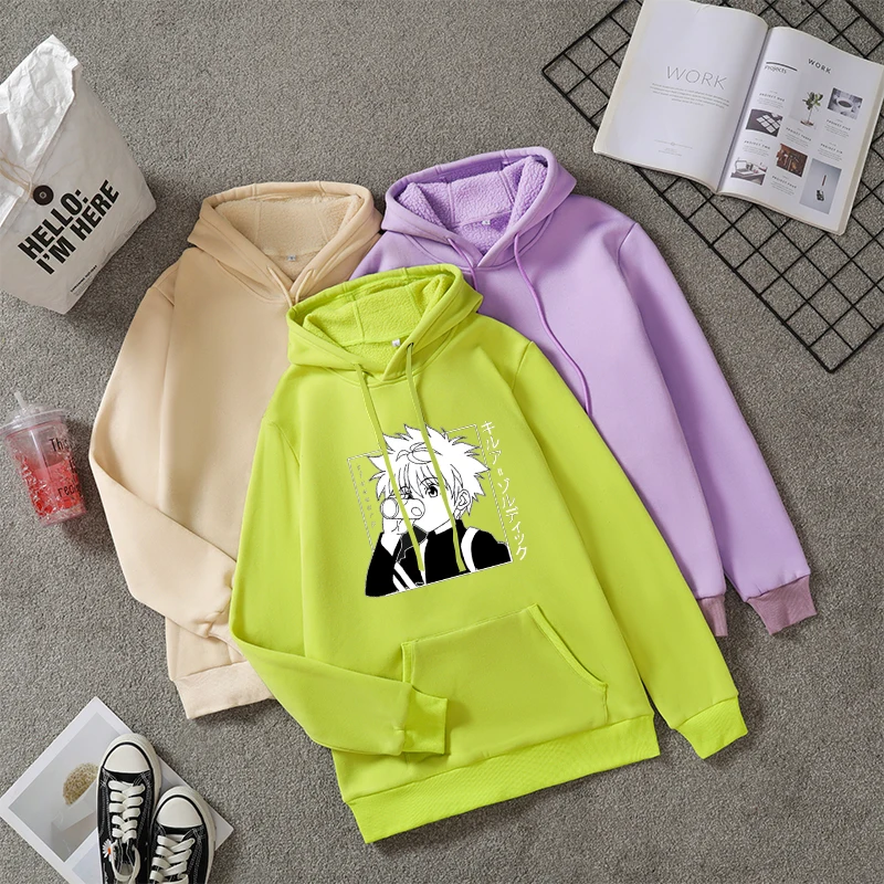 

Hunter X Hunter Hoodies Killua Leorio Kurapika Gon Hisoka and Neferpitou Long Sleeve Hoodie Harajuku Unisex Tops Sweatshirt