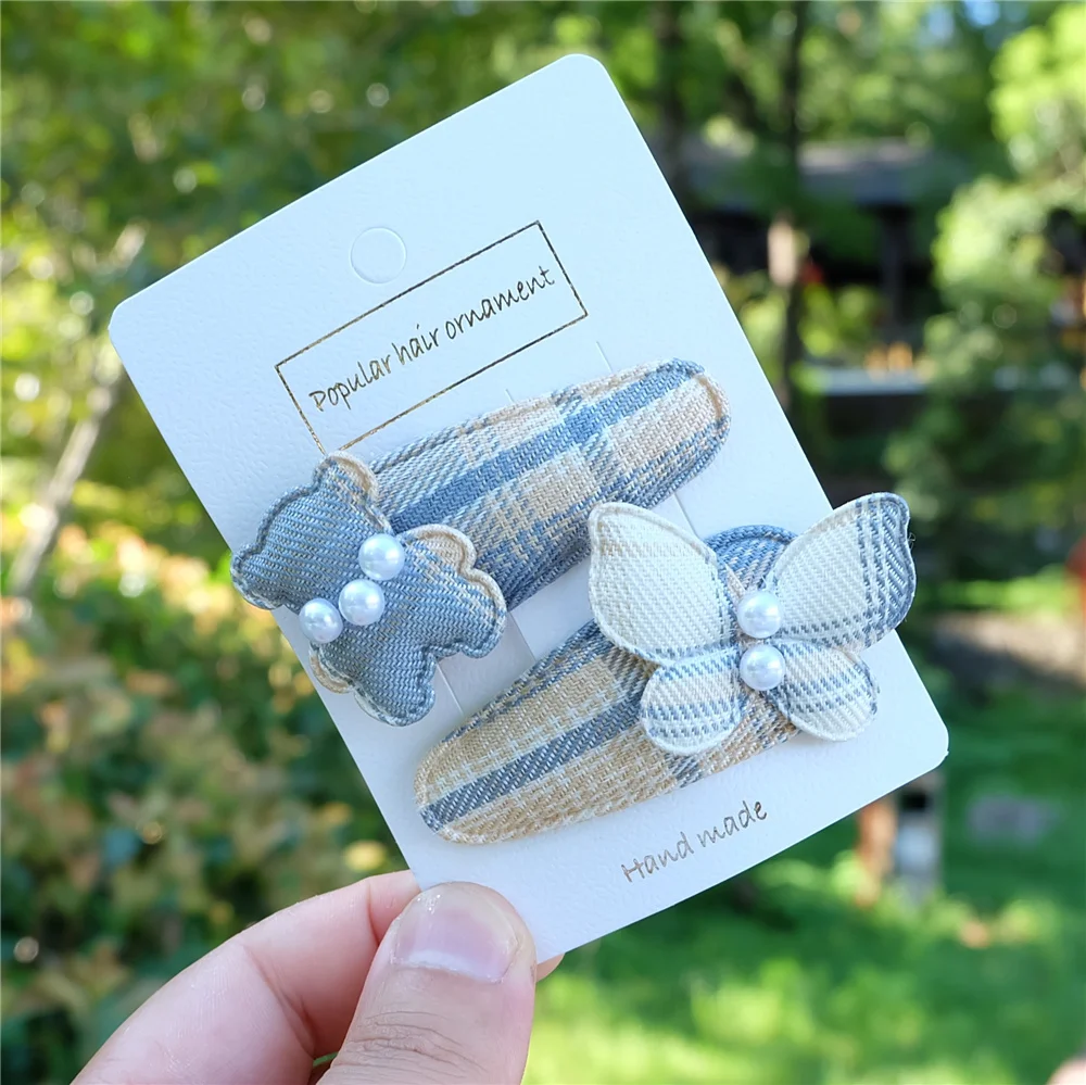 2 шт./компл. заколки для волос в виде медведя и бабочки |