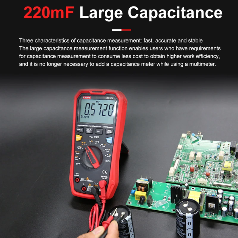 UNI-T Профессиональный цифровой мультиметр UT61E-II 1000V AC DC Вольтметр Амперметр True RMS