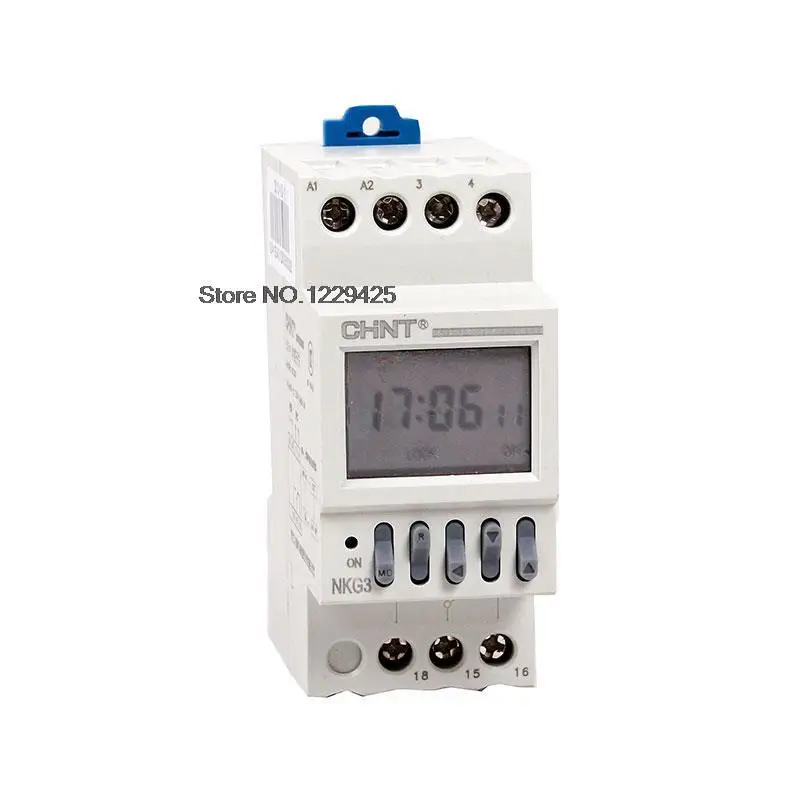 CHNT NKG3 NKG-3 LCD микрокомпьютер Astro Time Switch Sunrise Sunset на основе широтно-DIN-рейки цифровое