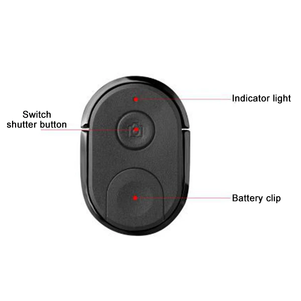Mini Wireless Bluetooth Remote Control Self-Timer Camera Shutter Mobile Phone Ring Buckle Multi-Function Desktop Back Lazy Stand |