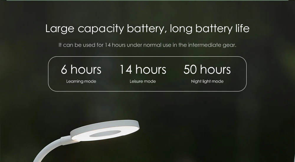 Xiaomi Yeelight светодиодный настольный светильник с зажимом, ночник, светильник, USB Перезаряжаемый, 360 градусов, Регулируемая лампа для чтения, для спальни
