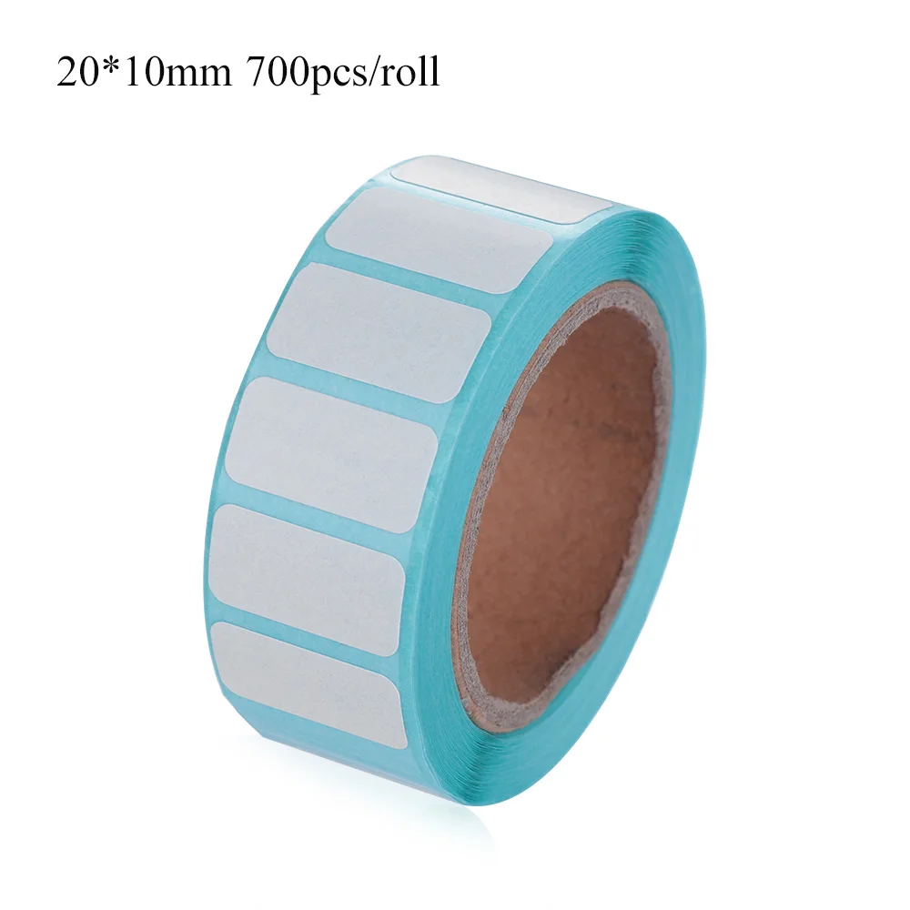 20x10mm 700 шт/рулон 20*10 мм клейкая термоэтикетка стикер бумаги супермаркет цена пустая прямая печать ярлыков водонепроницаемый - Цвет: 20x10mm