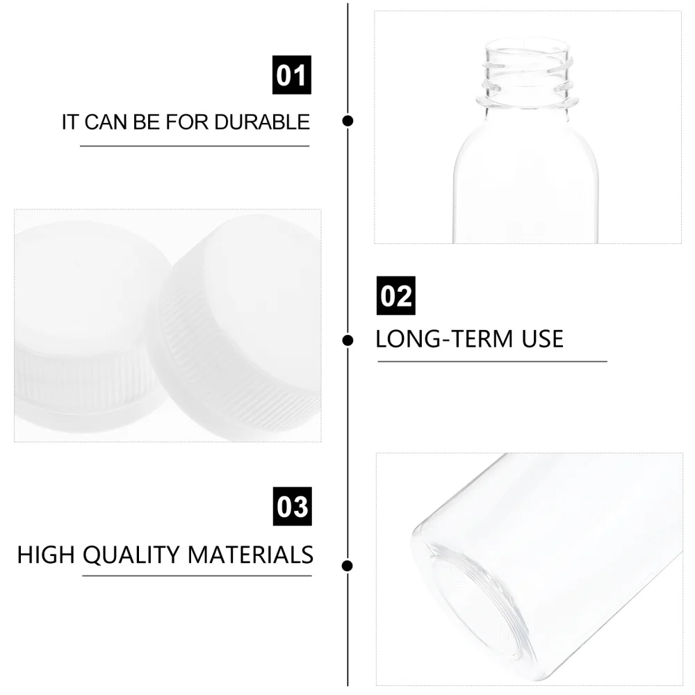 

1 Set 20 Pcs 250ML Plastic Empty Bottles Beverage Bottles (Transparent)
