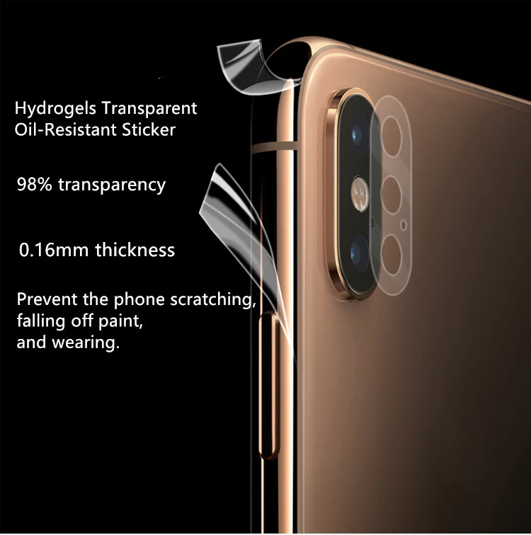 Новинка, ультратонкая прозрачная наклейка для iPhone X, XS, MAX, боковая пленка, наклейка для iPhone 11, 11Pro, Max, ледяная пленка, наклейка