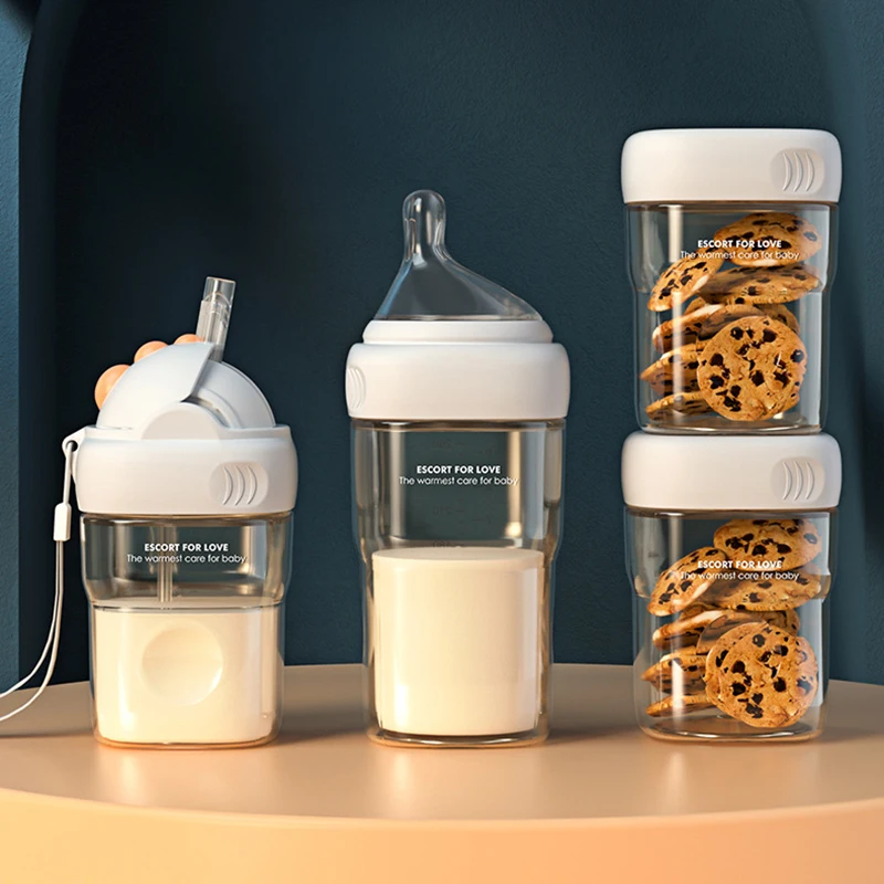 

160/260ML Baby Feeding Bottle With Straw Food Container PPSU BPA Free Solid Feeding Toddler Trainer Cup Children Water Bottle