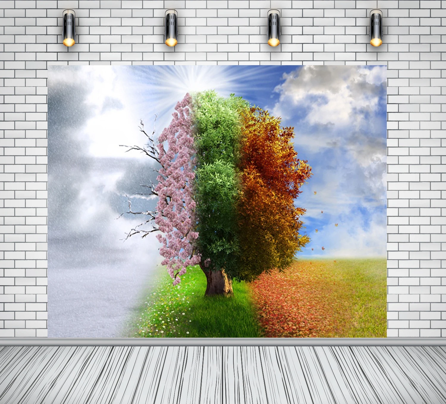 Ktonsdci весна лето осень три сезона дерево персонализированные фотографические